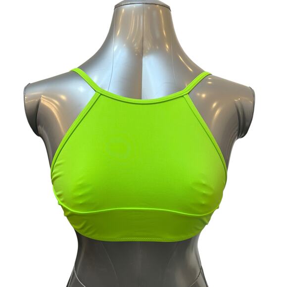 SKIMS High Neck Bikini Top Neon Green Size Small - Picture 1 of 4